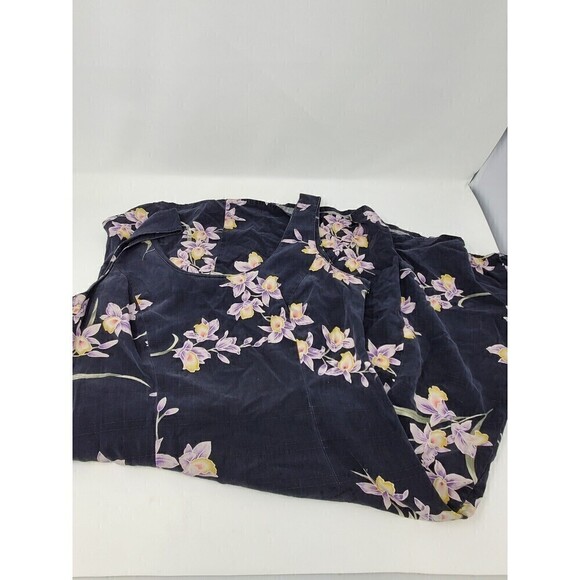 VINTAGE TOMMY BAHAMA BLACK FLORAL TANK DRESS 100% SILK WOMEN SIZE 2 TROPICAL - Picture 14 of 14